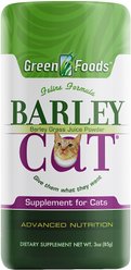 Green Foods Barley Cat Grass Juice Powder Cat Supplement, 3-oz jar