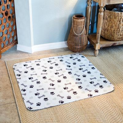 Green Lifestyle Printed Reusable Cat & Dog Pee Pads, Blue & White
