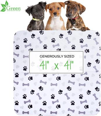 Show full view: Green Lifestyle Printed Reusable Cat & Dog Pee Pads, Blue & White, 41 x 41-in, 2 count slide 2 of 10