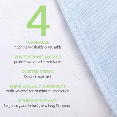 Show full view: Green Lifestyle Reusable Dog Pee Pads, 30 x 34-in, 4 count slide 3 of 6