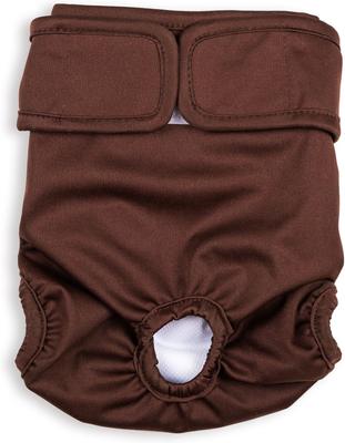 Show full view: Green Lifestyle Washable Dog Diapers, 3 count, Dark Brown, Medium: 14.5 to 18.5-in waist slide 6 of 8