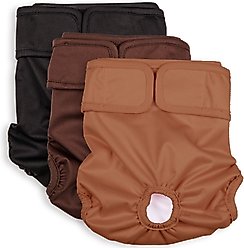 Green Lifestyle Washable Dog Diapers, 3 count, Assorted Colors, Medium: 14.5 to 18.5-in waist