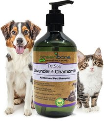 Greenbone Pet Spa All-Natural Plant-Based Shampoo, Lavendar & Chamomile, 16.9-fl oz bottle