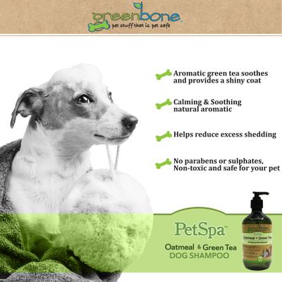 Show full view: Greenbone Pet Spa All-Natural Plant-Based Shampoo, Oatmeal & Green Tea, 16.9-fl oz bottle slide 5 of 7