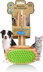 Greenbone Pet Spa Massager, All-Natural Bamboo Pet Grooming Tool for Dogs & Cats, Large