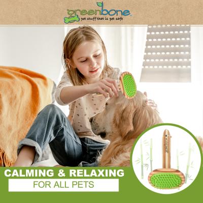 Show full view: Greenbone Pet Spa Massager, All-Natural Bamboo Pet Grooming Tool for Dogs & Cats, Large slide 8 of 10