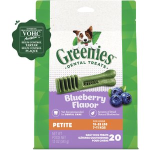 Yummy Combs Fish & Egg Small Dental Dog Treats, 12-oz bag, 21 count