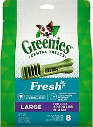 Greenies Large Natural Fresh Mint Dental Dog Treats, 24 count bundle