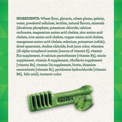 Show full view: Greenies Large Natural Fresh Mint Dental Dog Treats, 24 count slide 5 of 12