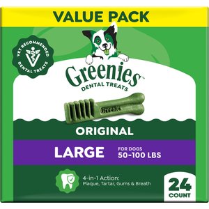 Greenies Large Natural Original Chicken Flavor Dental Dog Treats, 24 count