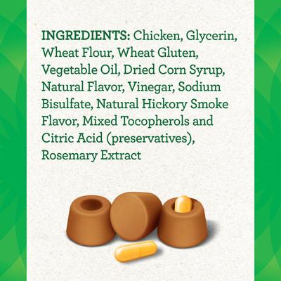 Show full view: Greenies Pill Pockets Canine Chicken Flavor Natural Dog Treats, 120 count bundle slide 8 of 11