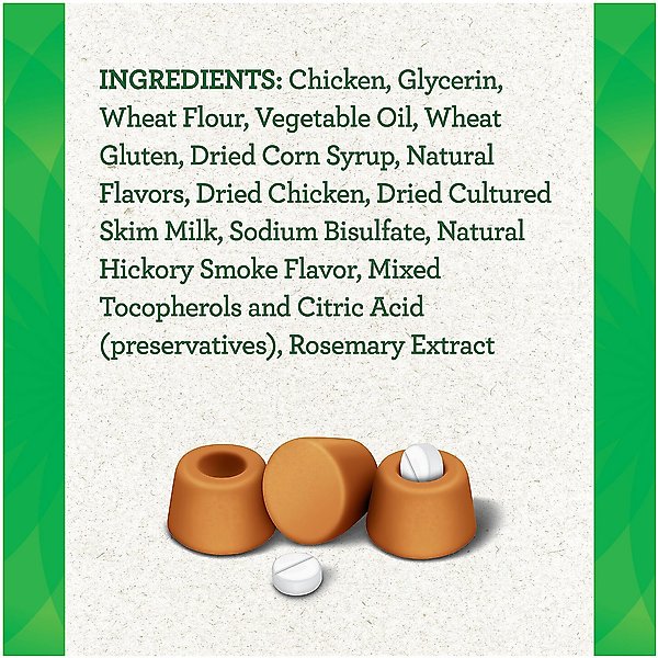 Show full view: Greenies Pill Pockets Canine Chicken Flavor Natural Dog Treats, Tablet Size, 60 count slide 5 of 10