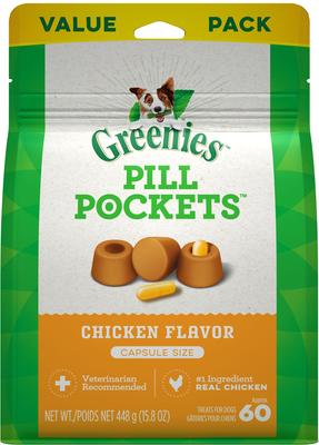 Show full view: Greenies Pill Pockets Canine Chicken Flavor + Real Peanut Butter Flavor Dog Treats slide 2 of 9