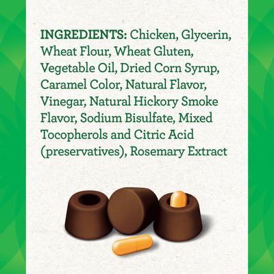 Show full view: Greenies Pill Pockets Canine Hickory Smoke Flavor Natural Dog Treats, Capsule Size, 120 count slide 8 of 12