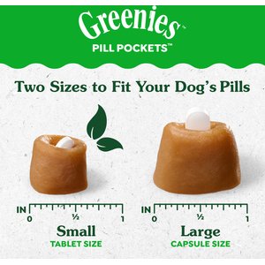 Greenies Pill Pockets Canine Real Peanut Butter Flavor Dog Treats, Capsule Size, 60 count