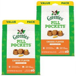 Greenies Pill Pockets Cheese Flavor Natural Dog Treats, 120 count bundle
