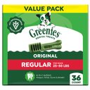 Greenies Regular Natural Original Chicken Flavor Dental Dog Treats, 36 count