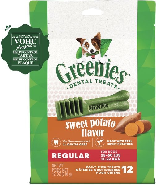 Greenies Regular Sweet Potato Natural Dental Dog Treats