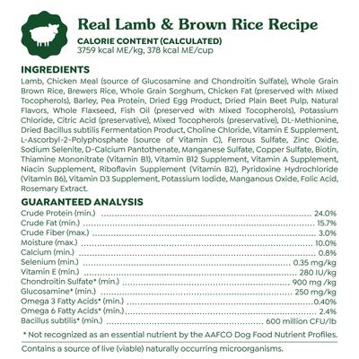 Show full view: Greenies Smart Essentials Sensitive Digestion & Skin Real Lamb & Brown Rice Dry Dog Food, 30-lb bag slide 7 of 12
