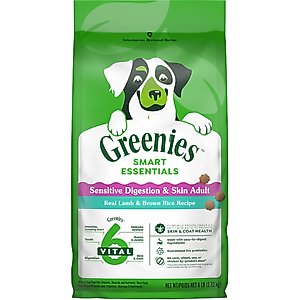 Greenies Smart Essentials Sensitive Digestion & Skin Real Lamb & Brown Rice Dry Dog Food, 6-lb bag