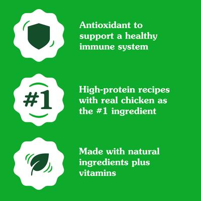 Show full view: Greenies Smart Topper Chicken, Green Beans & Sweet Potatoes Recipe Grain-Free Wet Dog Food Topper, 2-oz tray, case of 10 slide 5 of 12