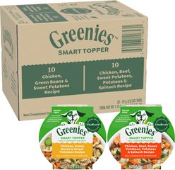 Greenies Smart Topper Chicken with Green Beans & Beef Pack Immune-Support High-Protein Wet Mix-in Dog Food Topper, 2-oz tray, case of 20