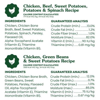 Show full view: Greenies Smart Topper Chicken with Green Beans & Beef Pack Immune-Support High-Protein Wet Mix-in Dog Food Topper, 2-oz tray, case of 20 slide 7 of 11