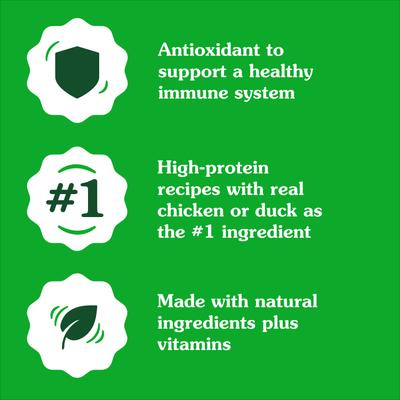 Show full view: Greenies Smart Topper Chicken with Peas & Duck Variety Pack Wet Dog Food Topper, 2-oz tray, case of 8 slide 4 of 12