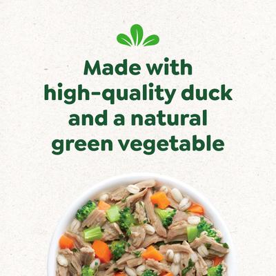 Show full view: Greenies Smart Topper Duck, Broccoli, Carrots & Barley Recipe Wet Dog Food Topper, 2-oz tray, case of 10 slide 4 of 12