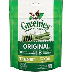 Greenies Teenie Natural Original Chicken Flavor Dental Dog Treats, 11 count