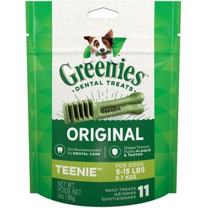 Greenies Teenie Natural Original Chicken Flavor Dental Dog Treats, 11 count