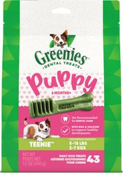 Greenies Natural Teenie Puppy Dental Dog Treats, 43 count