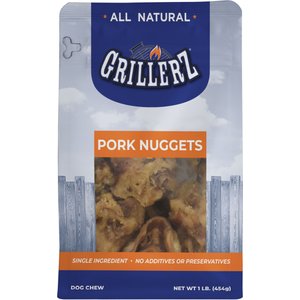 Grillerz Pork Nuggets Dog Treats, 1-lb bag