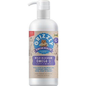 Grizzly Omega Health Omega-3's Dog Supplement, 16-fl oz bottle