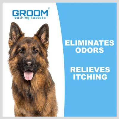 Show full view: GROOM bathing tablets Bathe Your Dog In 5 Minutes! Pet Shampoo & Conditioner, 12 count slide 8 of 10