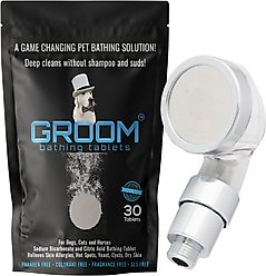 GROOM bathing tablets Bathe Your Dog In 5 Minutes! Pet Shampoo & Conditioner, 30 count