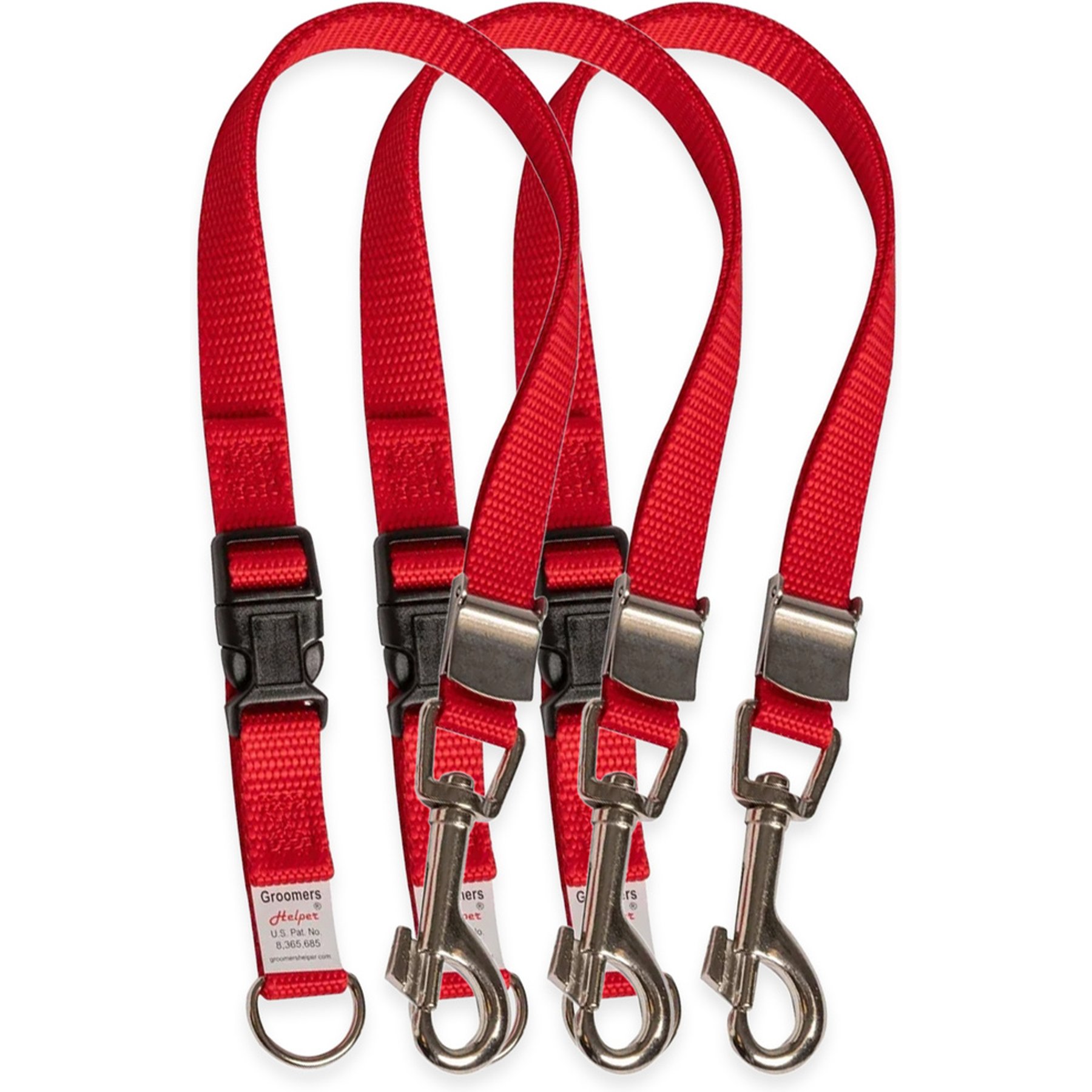 Groomers Helper Safety Loop Dog Grooming Harness, Red, 5/8 x 21-in, 3 count