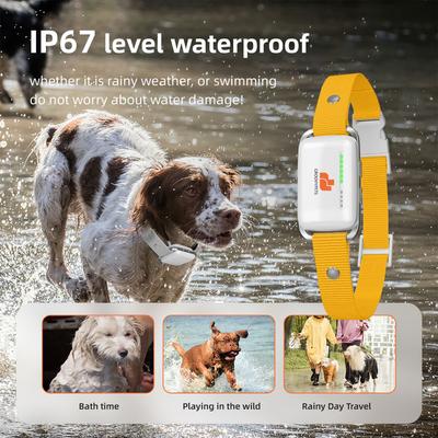 Show full view: GroovyPets 1100 Yard Range Voice Enabled Remote Training Shock Dog Bark Collar, White slide 5 of 11