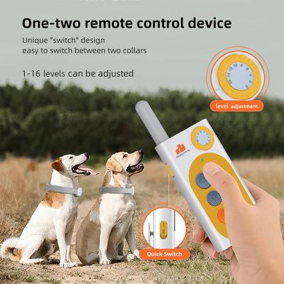 Show full view: GroovyPets 1100 Yard Range Voice Enabled Remote Training Shock Dog Bark Collar, White slide 2 of 11