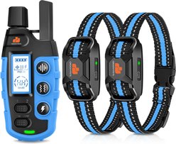 GroovyPets 1100 Yard Remote Two Dog Training Shock Dog Collar