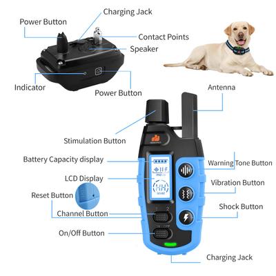 Show full view: GroovyPets 1100 Yard Remote Two Dog Training Shock Dog Collar slide 4 of 9