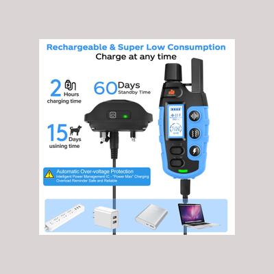 Show full view: GroovyPets 1100 Yard Remote Two Dog Training Shock Dog Collar slide 6 of 9