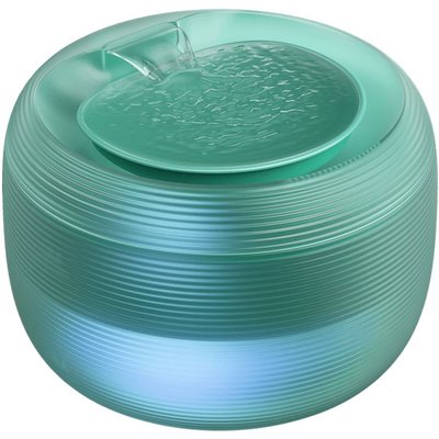 GroovyPets GroovyPets 2.5-L Translucent Pet Drinking Water Fountain Waterer for Cats & Dogs, Green, Medium