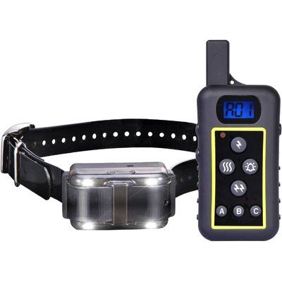 GroovyPets GroovyPets 2400 Yard Hunting Pet Trainer Waterproof Rechargeable Remote Dog Training Correction Shock Collar, Black