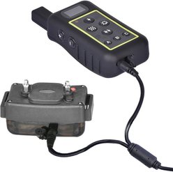 GroovyPets 2400 Yard Hunting Pet Trainer Waterproof Rechargeable Remote Dog Training Correction Shock Collar, Black slide 2 of 6