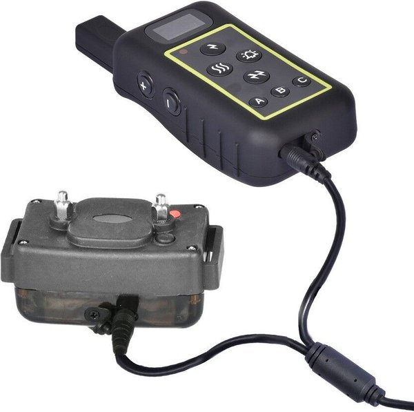 Show full view: GroovyPets 2400 Yard Hunting Pet Trainer Waterproof Rechargeable Remote Dog Training Correction Shock Collar, Black slide 2 of 6
