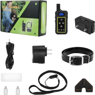 Show full view: GroovyPets 2400 Yard Hunting Pet Trainer Waterproof Rechargeable Remote Dog Training Correction Shock Collar, Black slide 6 of 6