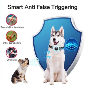 GroovyPets 550-Yard Auto Anti-Bark Remote Dog Training Shock Dog Collar, Sky Blue