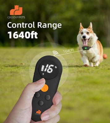 Show full view: GroovyPets 550-yard Remote Dog Training Shock Collar, One Size, Black slide 2 of 10