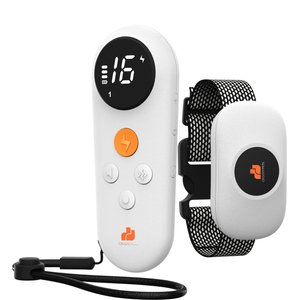 GroovyPets 550-yard Remote Dog Training Shock Collar, One Size, White